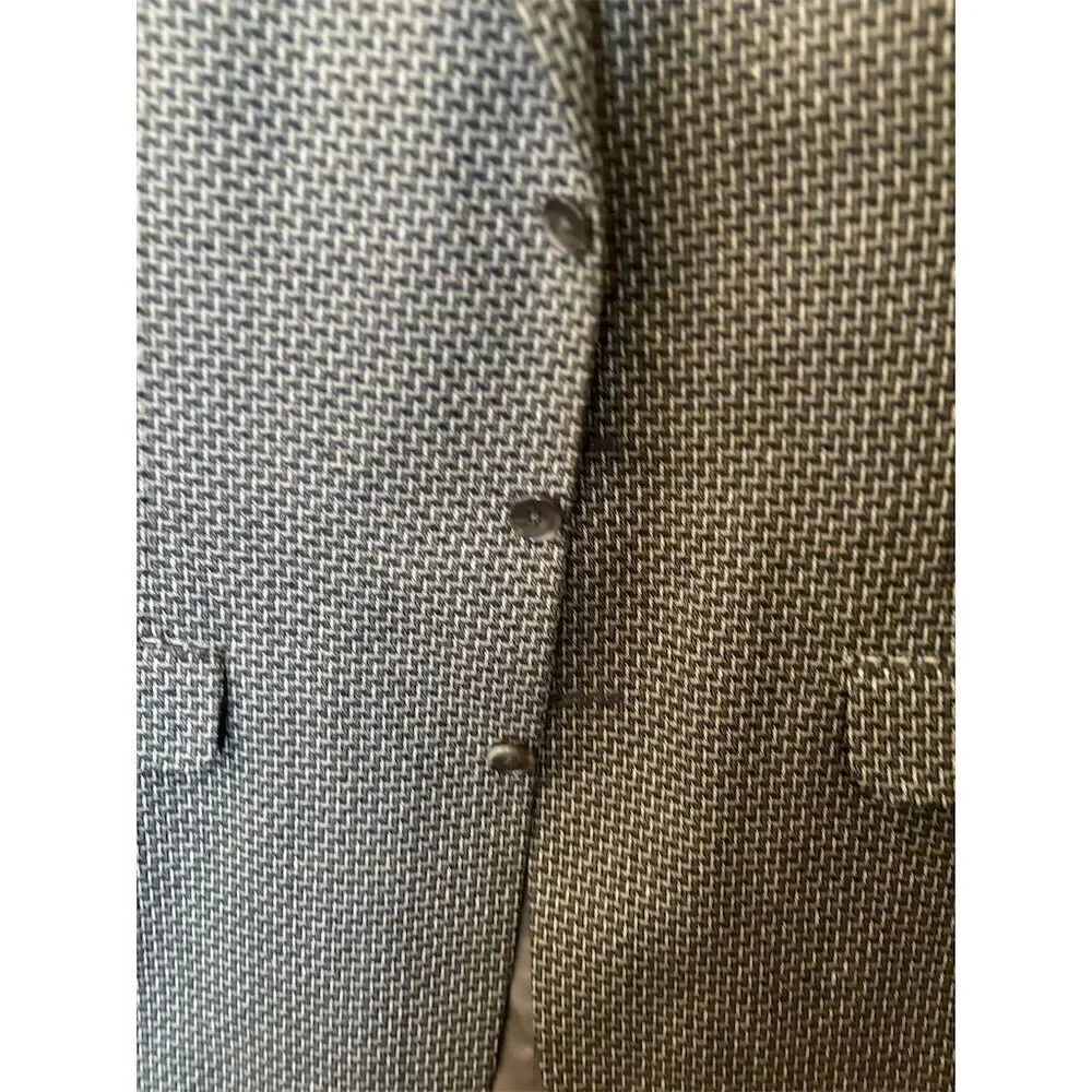 Bassoni Collection Men's Brown Plaid Tweed Blazer Size 44 Formal